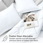 Full size Super Soft Microfiber Down Alternative Comforter Set White