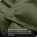 Full/Double size Super Soft Down Alternative Comforter Set in Olive Green