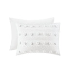 Full/Queen 3-Piece Ivory Pompom Microfiber Comforter Set