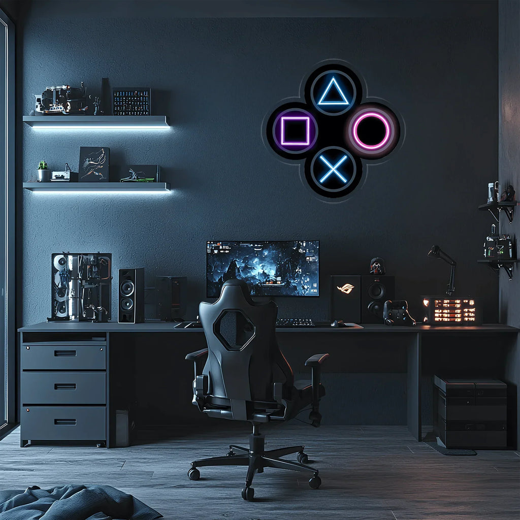 Gamer Plexiglass Neon Art, Gamer Neon Sign, Neon Light Sign, Neon Wall Art Peony Atelier