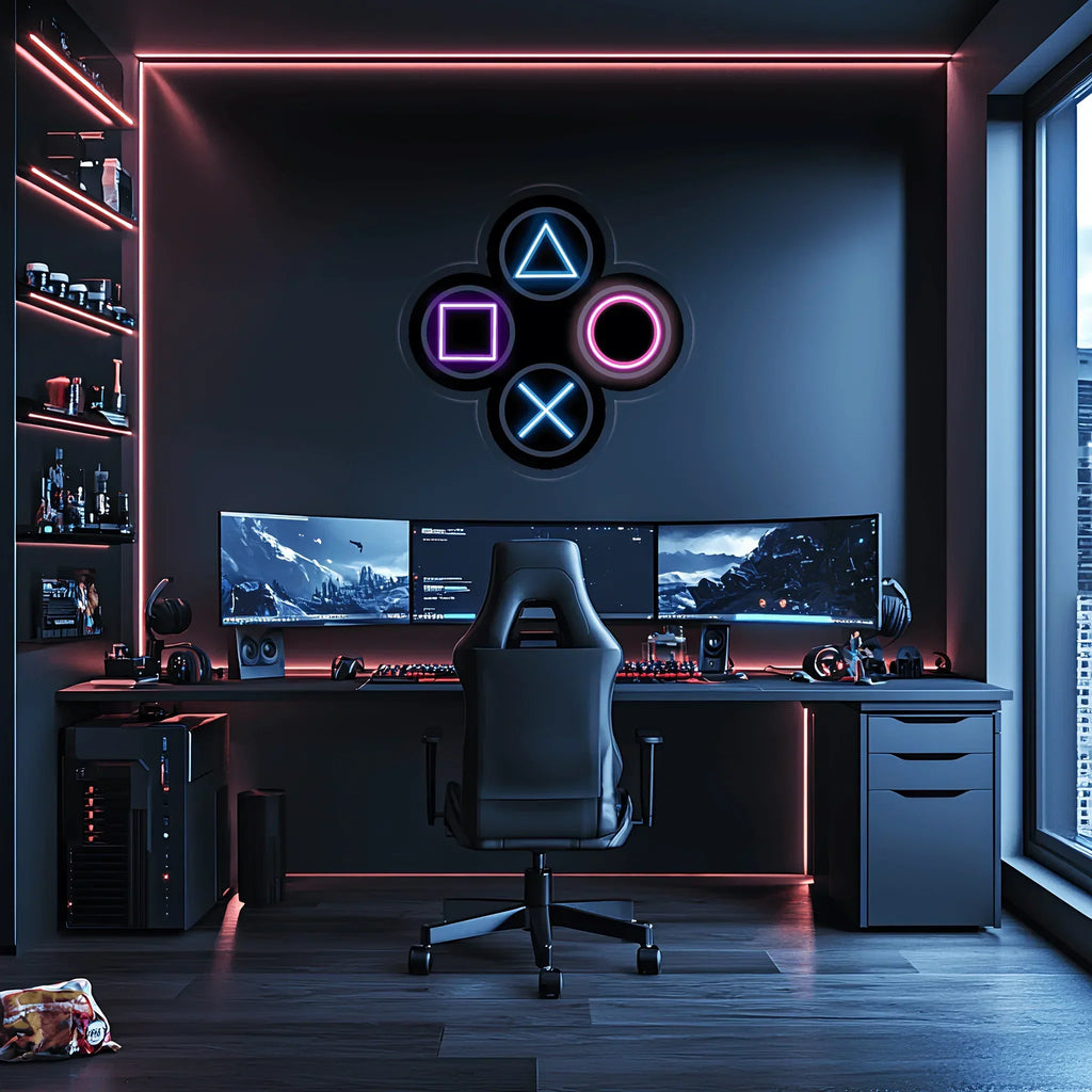 Gamer Plexiglass Neon Art, Gamer Neon Sign, Neon Light Sign, Neon Wall Art Peony Atelier