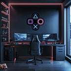 Gamer Plexiglass Neon Art, Gamer Neon Sign, Neon Light Sign, Neon Wall Art Peony Atelier