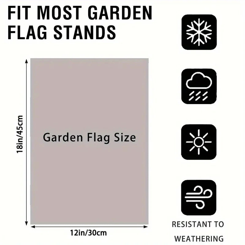 Garden Flag - Waterproof Burlap 12x18inch