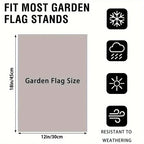 Garden Flag - Waterproof Burlap 12x18inch