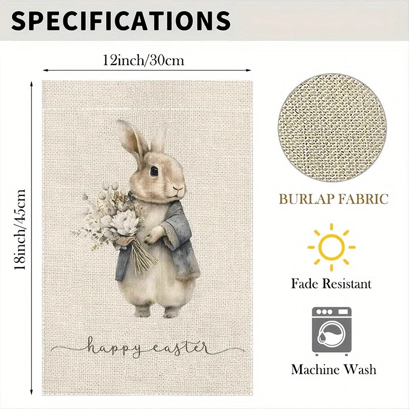 Garden Flag - Waterproof Burlap 12x18inch