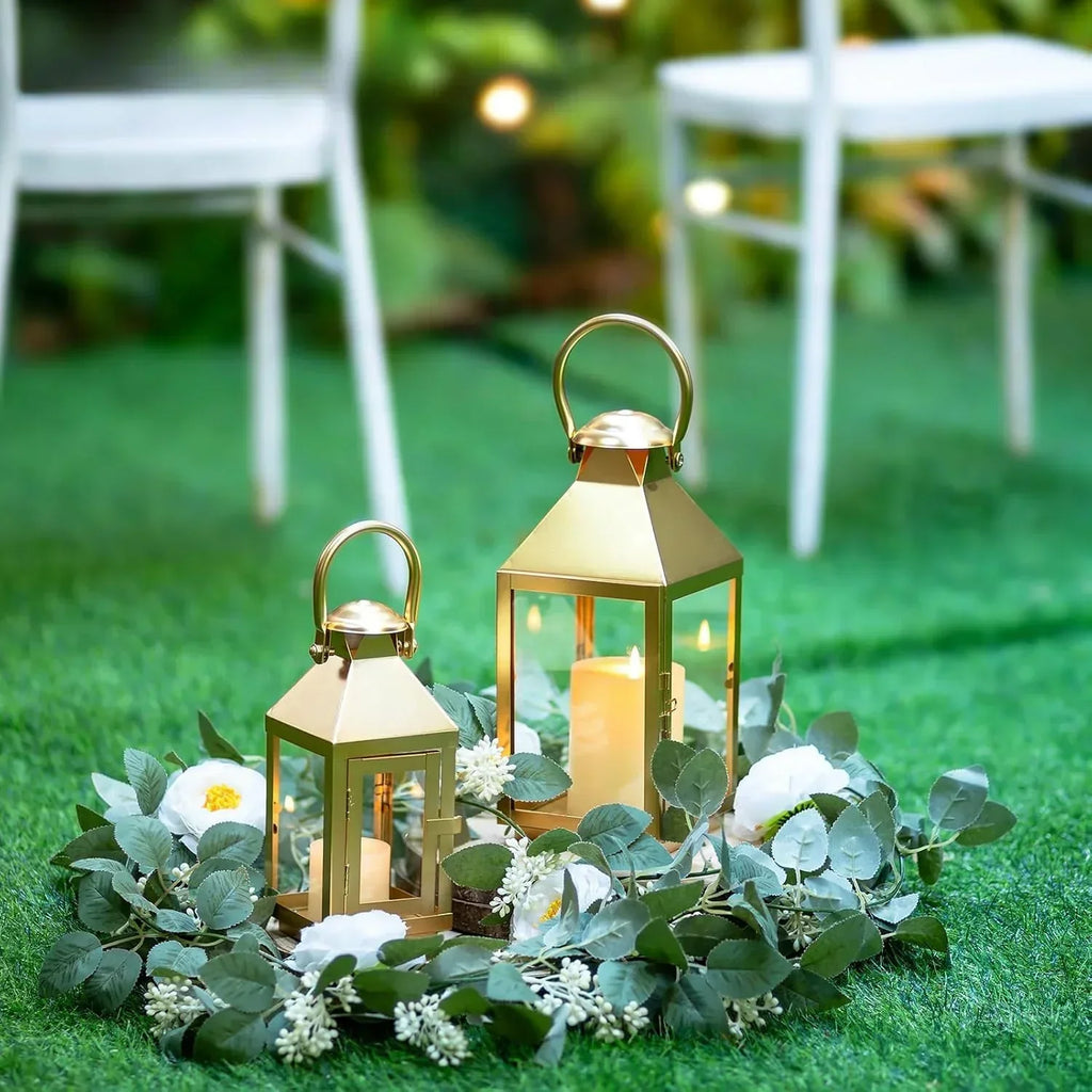 Garden Lantern - Metal Glass 22cm