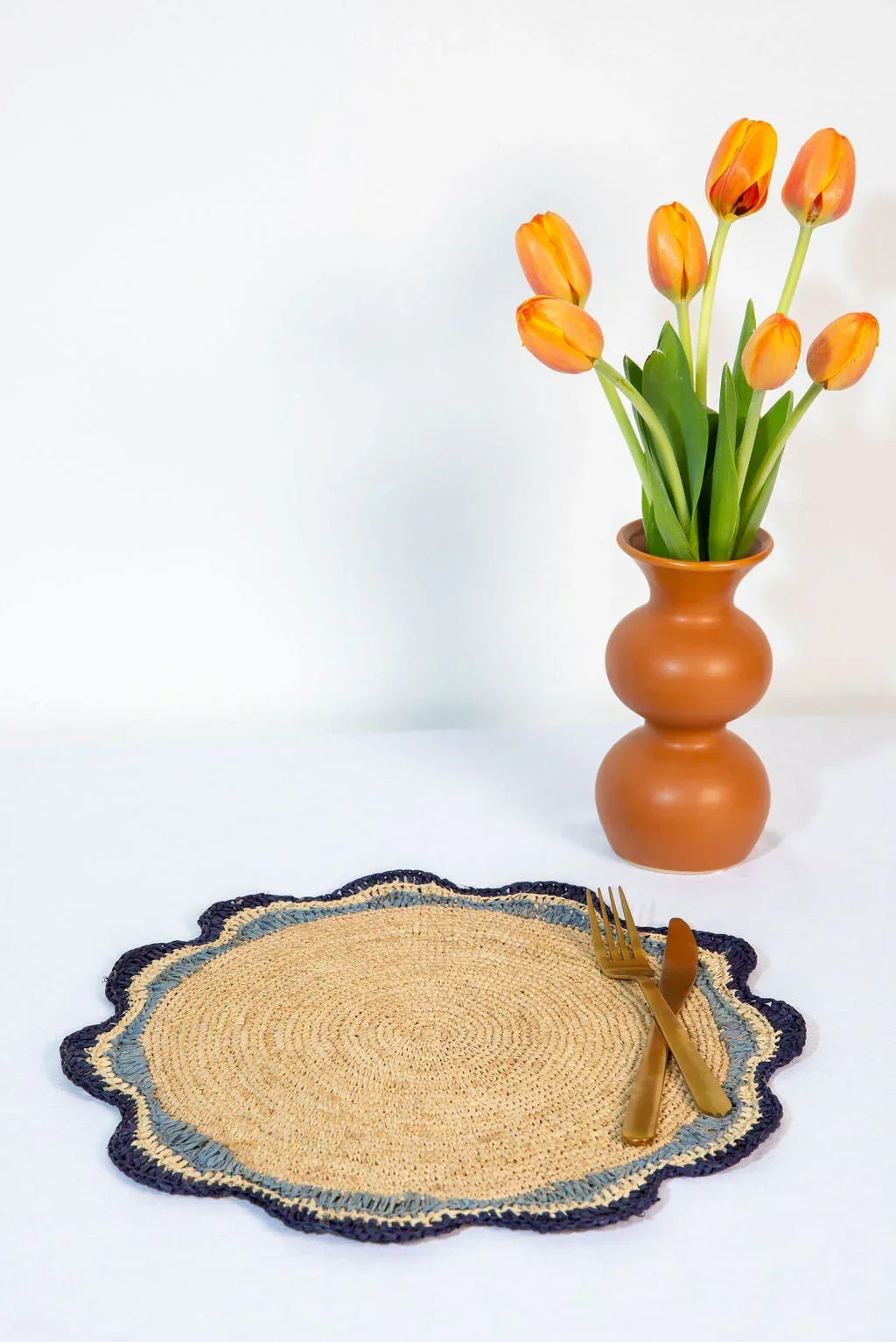 Garden Party Pinwheel Raffia Placemat, Set of 2, 4 and 6 Payton James