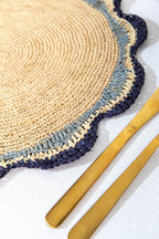 Garden Party Pinwheel Raffia Placemat, Set of 2, 4 and 6 Payton James