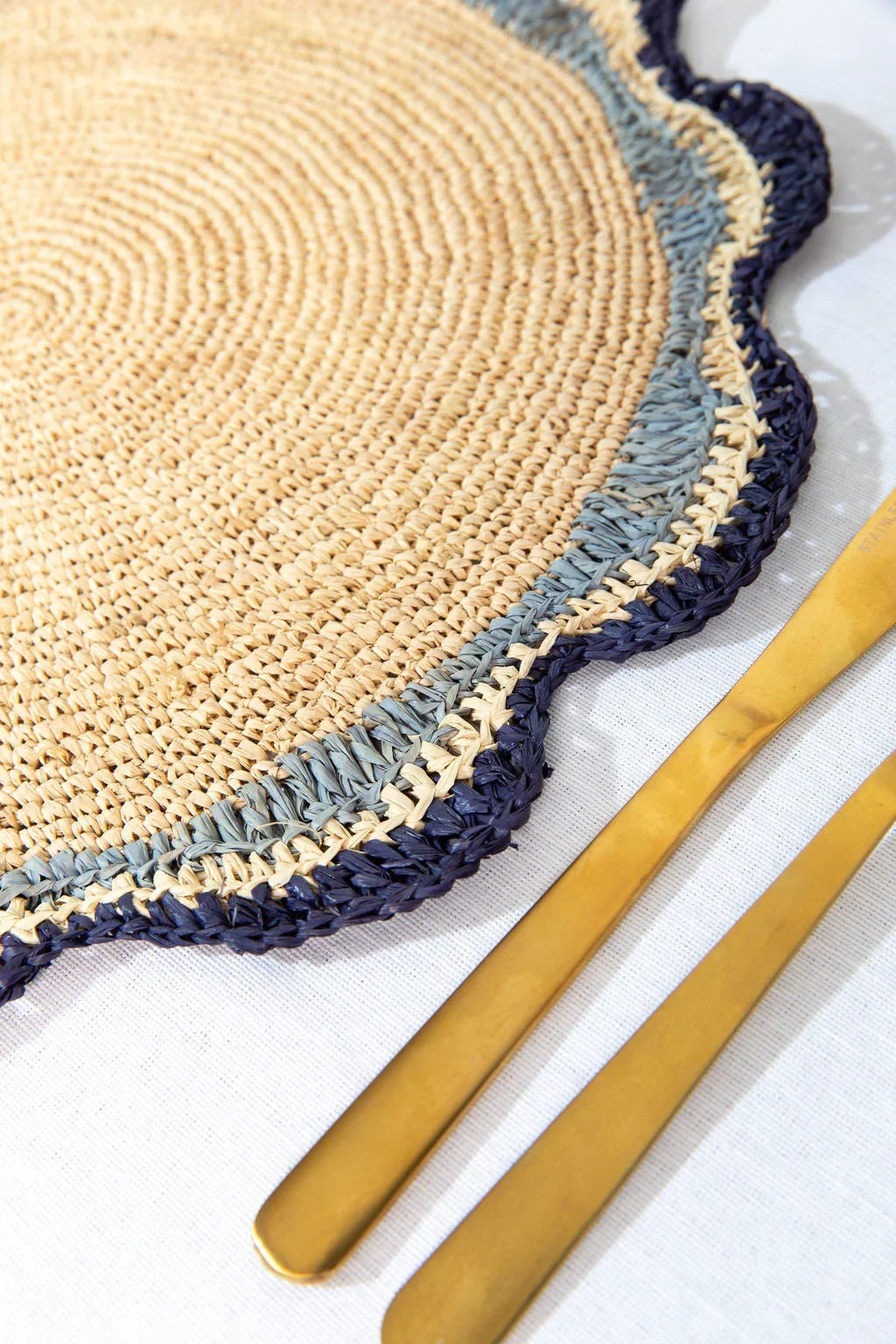 Garden Party Pinwheel Raffia Placemat, Set of 2, 4 and 6 Payton James