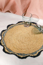 Garden Party Pinwheel Raffia Placemat, Set of 2, 4 and 6 Payton James