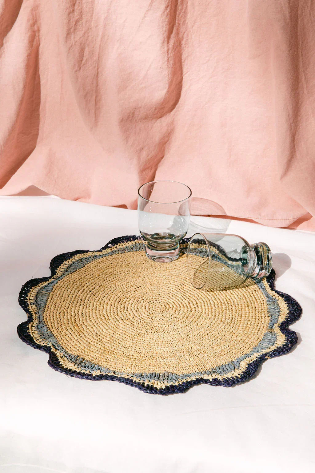 Garden Party Pinwheel Raffia Placemat, Set of 2, 4 and 6 Payton James