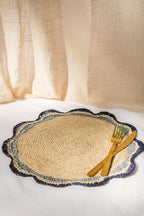Garden Party Pinwheel Raffia Placemat, Set of 2, 4 and 6 Payton James