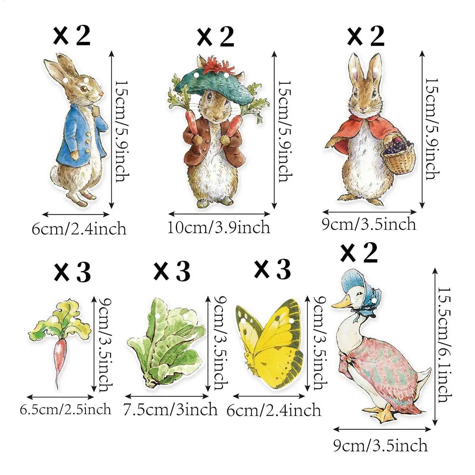 Garland - Decorative Colorful Bunny 6ft
