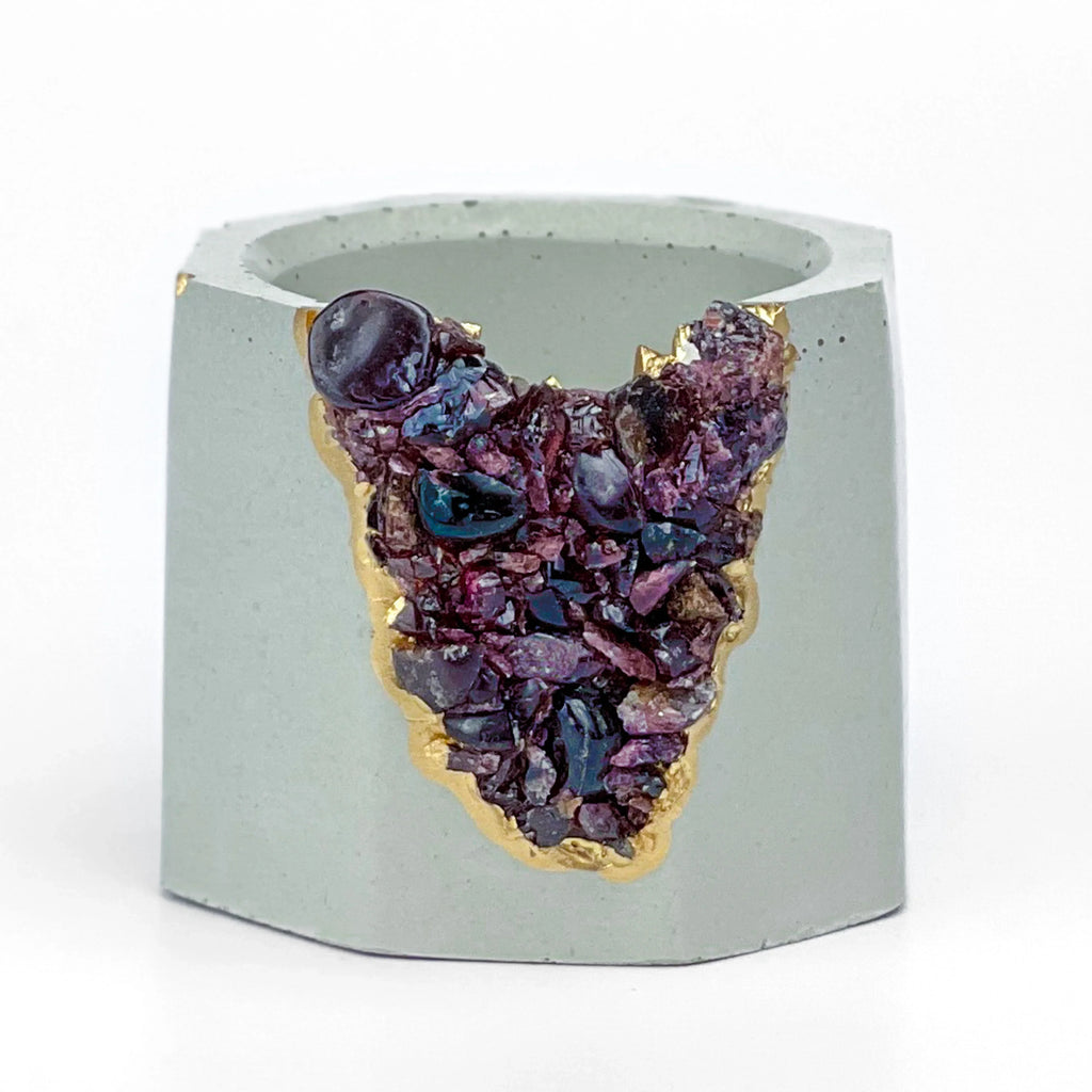 GARNET GEODE PLANTER AURA 8 HOME