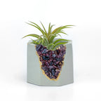 Garnet Geode Planter Natural Stone Indoor Decorative Plant Pot, lifestyle image - House Of Avana
