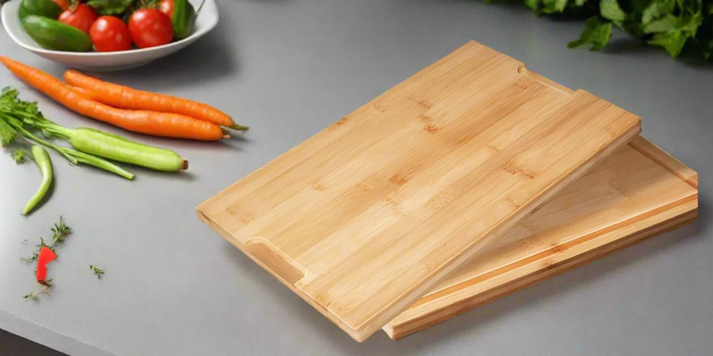 Large Cutting Board, Natural Bamboo, Kitchen Gadgets, Kitchen Items, Juice Groove, Invisible Handle, Knife Friendly, Multifunctional Cutting Board, A Great Holiday Gift For Family And Friends.Mother'S Day. Father'S Day.father House Of Avana