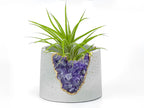 Geode planter in natural stone, unique crystal formation - House of Avana