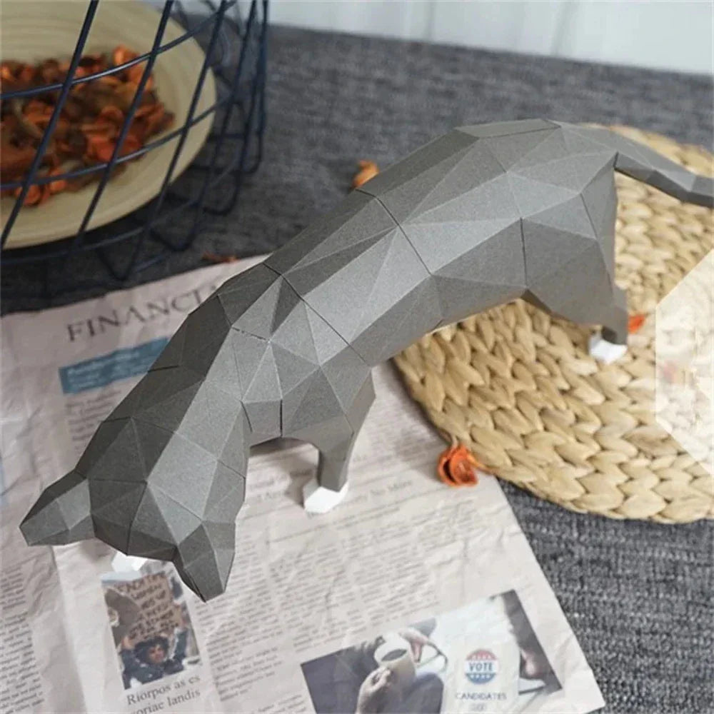 Geometric 3D Cat Figure - House Of Avana