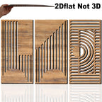 Wall Decor - Geometric Wood Abstract, angled view - House Of Avana