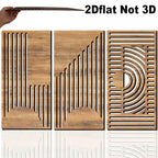 Wall Decor - Geometric Wood Abstract, angled view - House Of Avana