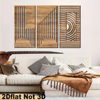 Wall Decor - Geometric Wood Abstract, detail shot - House Of Avana