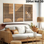Wall Decor - Geometric Wood Abstract, top view - House Of Avana