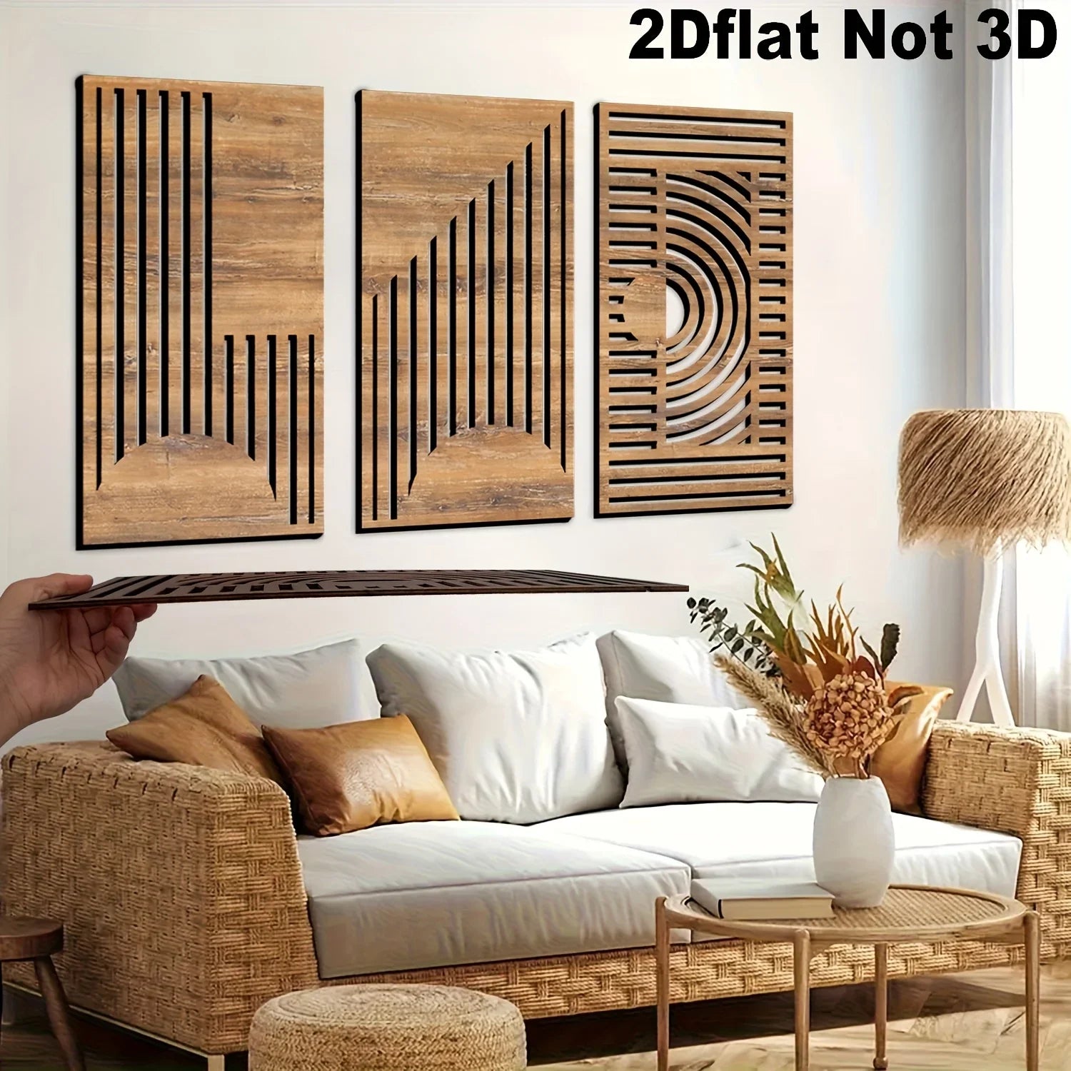 Wall Decor - Geometric Wood Abstract, top view - House Of Avana