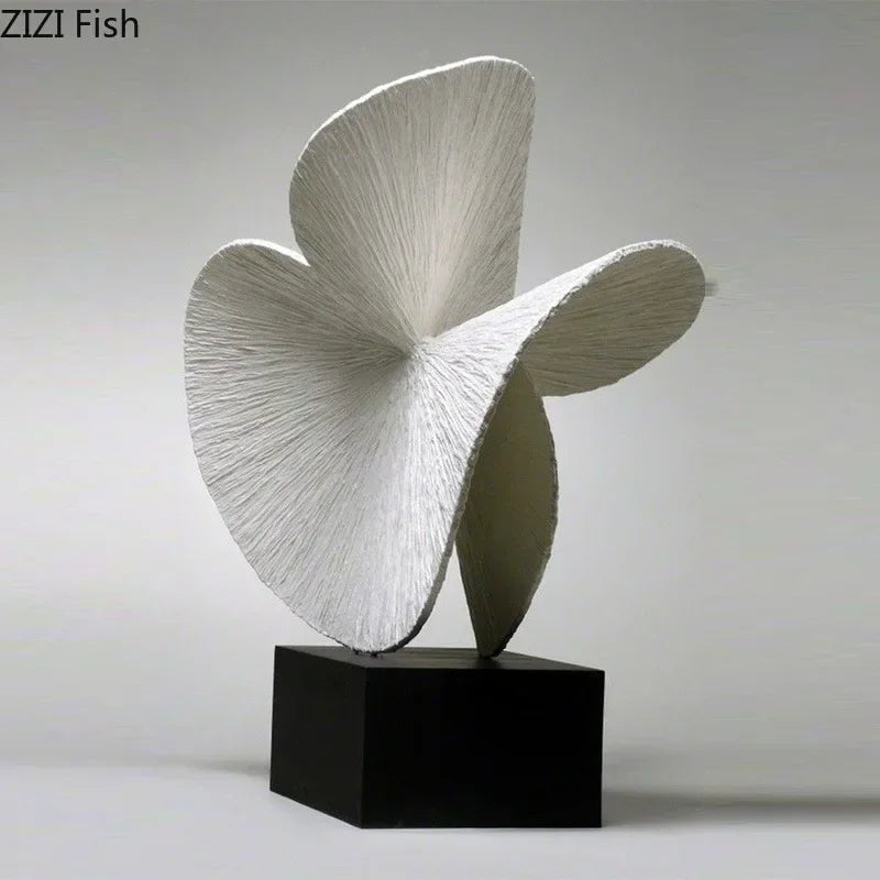 Geometric Art Sculpture - Gold Miniature Desktop Statue, back view - House Of Avana