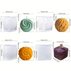 S Geometric Spiral Candle Molds - Diy Handmade Candles, Soap, Plaster Clay Supplies - Reusable and Easy... - House Of Avana