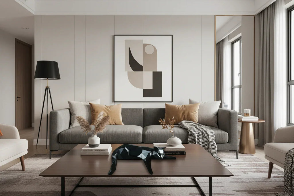 Geometric Lying Cat Figurine House of Avana