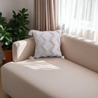 Geometric Cushion Cover With Tassels House Of Avana