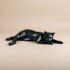 Geometric Lying Cat Figurine