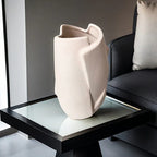 Ceramic Geometric Vase, Modern Cylinder Flower Vase for Home Decor, lifestyle image - House Of Avana