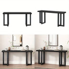 Geometric Wood Console Table with Pine Legs - House Of Avana
