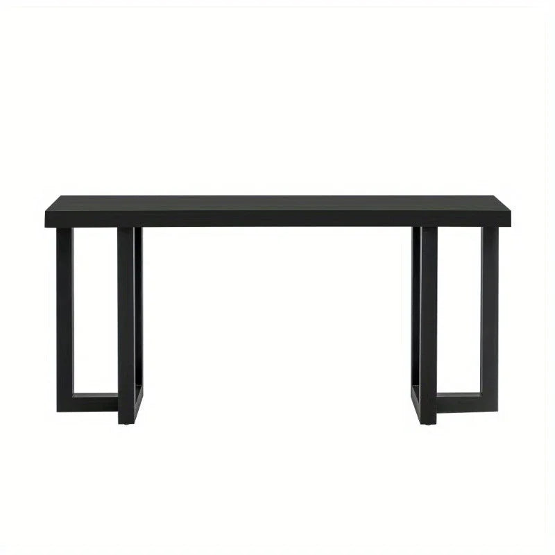 Geometric Wood Console Table with Pine Legs - House Of Avana
