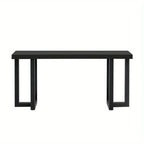 Geometric Wood Console Table with Pine Legs - House Of Avana