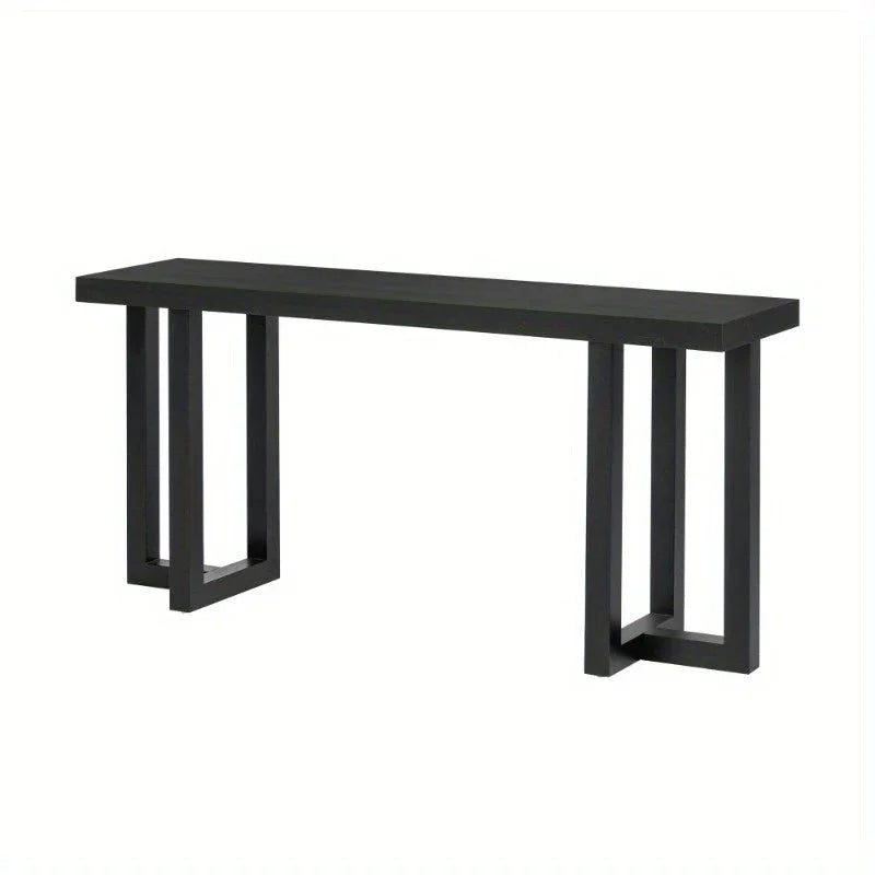 Geometric Wood Console Table with Pine Legs - House Of Avana