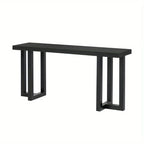 Geometric Wood Console Table with Pine Legs - House Of Avana