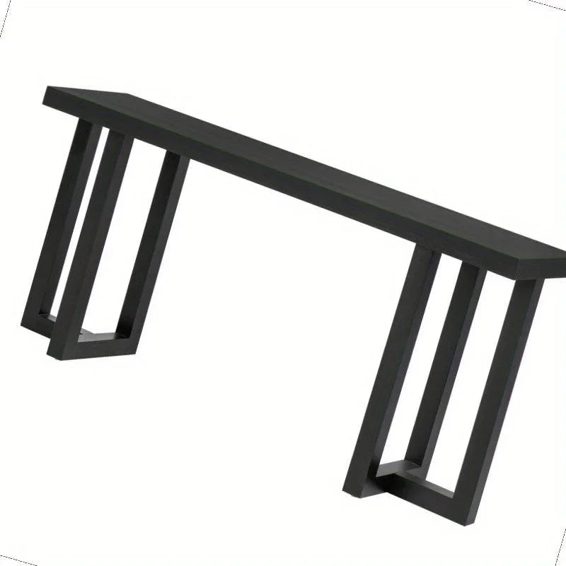 Geometric Wood Console Table with Pine Legs - House Of Avana