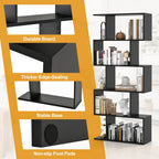 5-tier S-shaped Geometric Bookshelf - House Of Avana