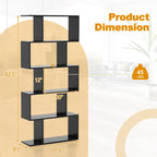 5-tier S-shaped Geometric Bookshelf - House Of Avana