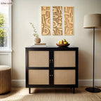 Wall Art - Geometric Wooden 3d, angled view - House Of Avana