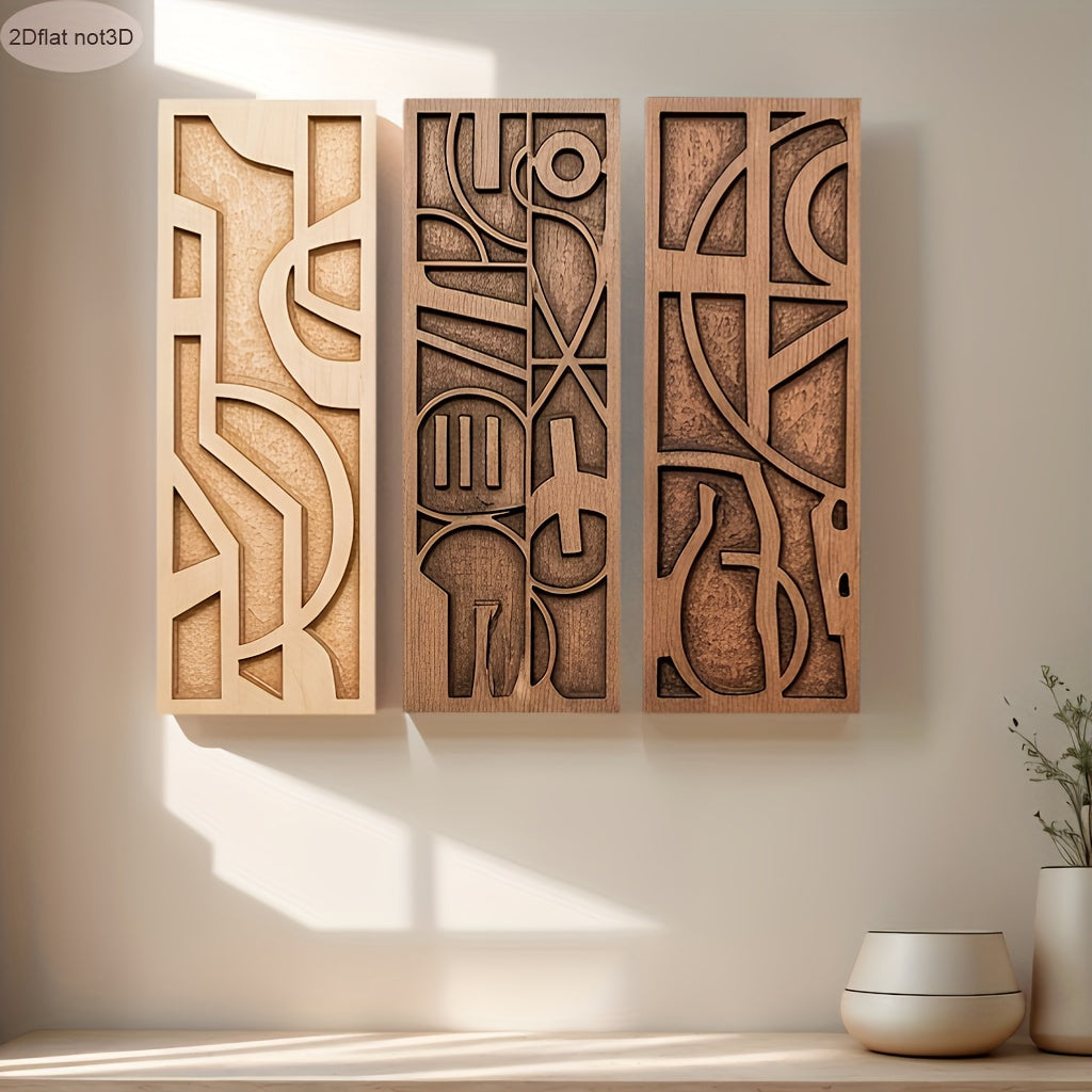 Wall Art - Geometric Wooden 3d, detail shot - House Of Avana