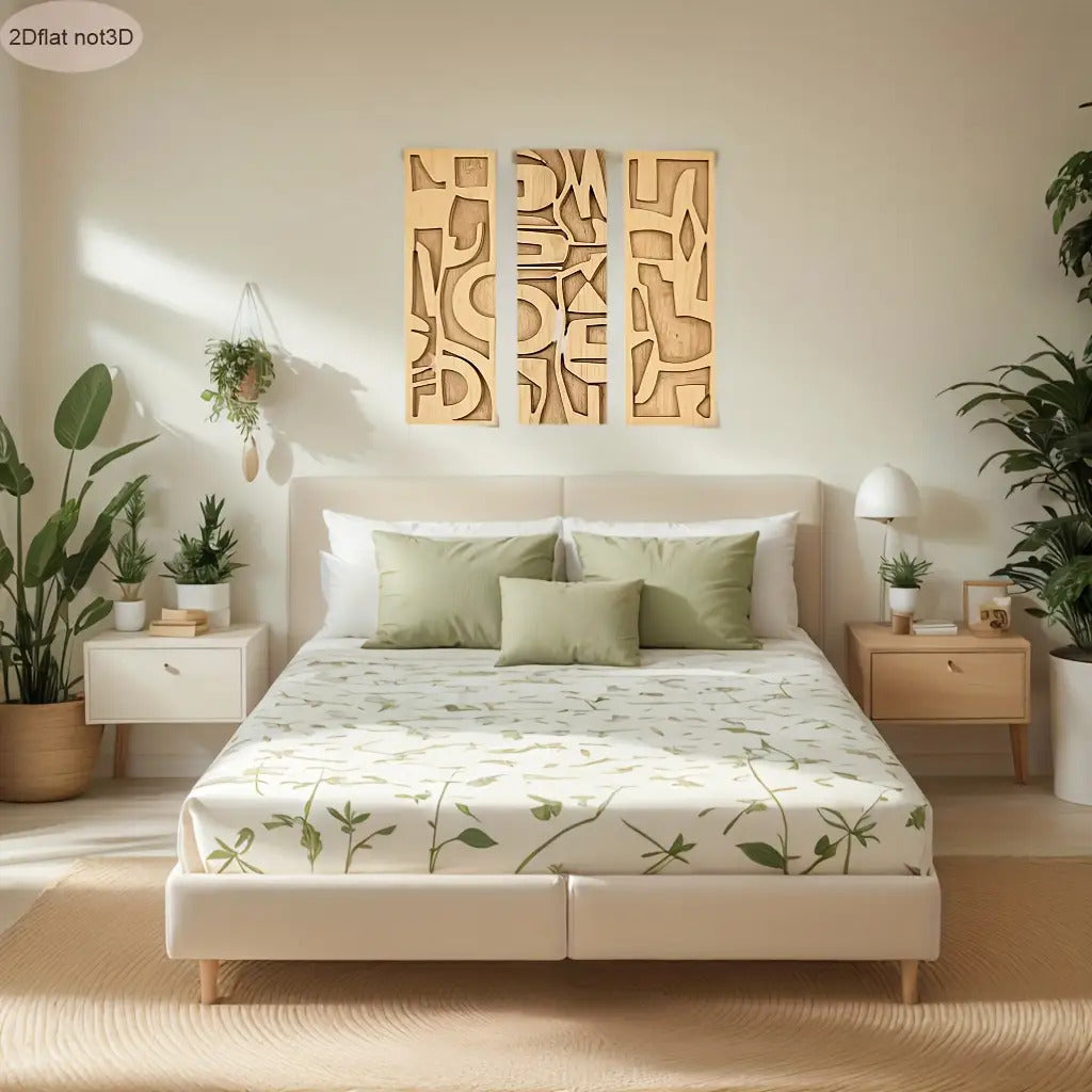 Wall Art - Geometric Wooden 3d, lifestyle image - House Of Avana