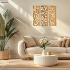 Wall Art - Geometric Wooden 3d, side view - House Of Avana