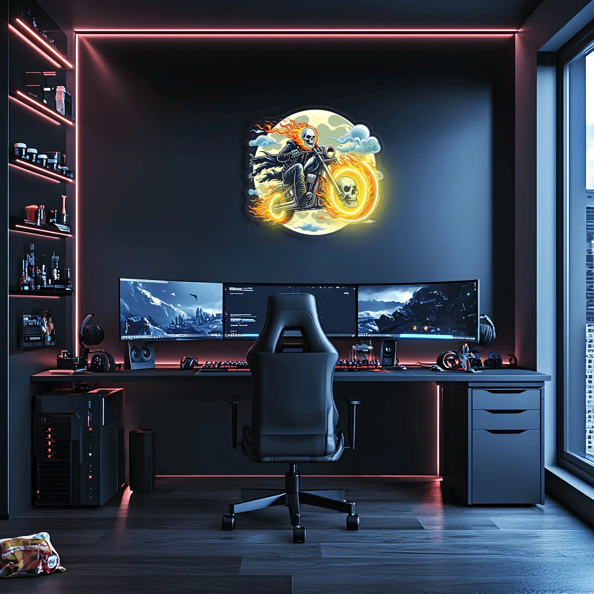 Ghost Driver Neon, Ghost Driver Uv Printing Neon, Ghost Driver Uv Printing Neon Signage Peony Atelier