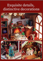 Gingerbread House Christmas Book Nook Kit with Wooden Details - House Of Avana