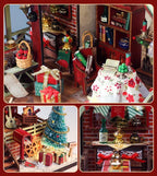 Gingerbread House Christmas Book Nook Kit with Wooden Details - House Of Avana