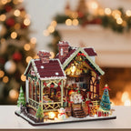 Gingerbread House Christmas Book Nook Kit with Wooden Details - House Of Avana [[SKU:HOA-XMS-039]]