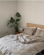 Gingham Bedding Set / Blue Ever Lasting